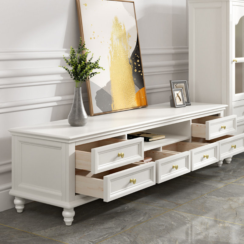 Meuble télé blanc moderne et simple, 86.61"