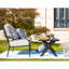Ensemble de conversation pour causeuse et table basse pour 2 personnes avec coussins beiges Stradford-288302413