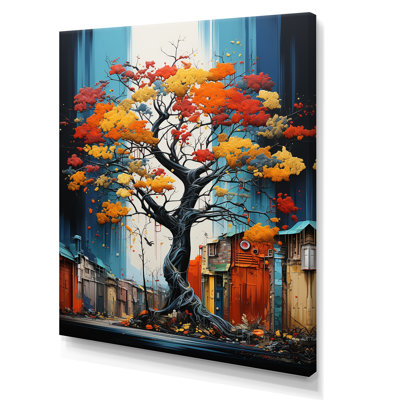 Graffiti style baobab II - arbre baobab, art mural sur toile