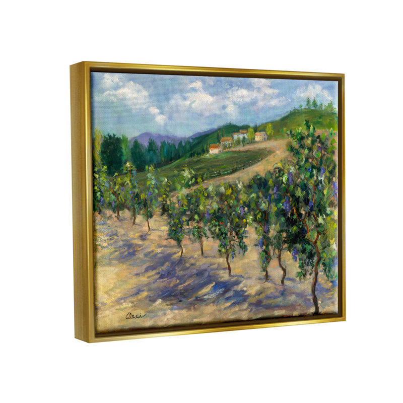Peinture sur toile encadrée par Alexi Fine, Cadre flottant métallique doré, H 17 po x l 21 po x P 1,7 po