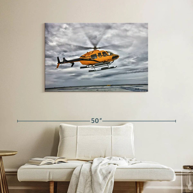 Mehar Bell 407 Helicopter, 26" H x 39" W