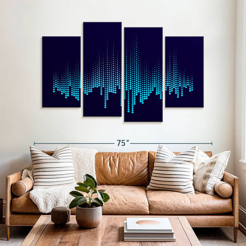 Égaliseur de musique abstraite Avery, H 42 po x l 68 po