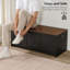 Banc de rangement en bois manufacturé l 39,3 po avec coffre à couverture-97794642