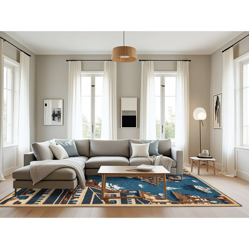 Tapis de transport gris lavable à la machine, Rectangle 6 pi x 9 pi