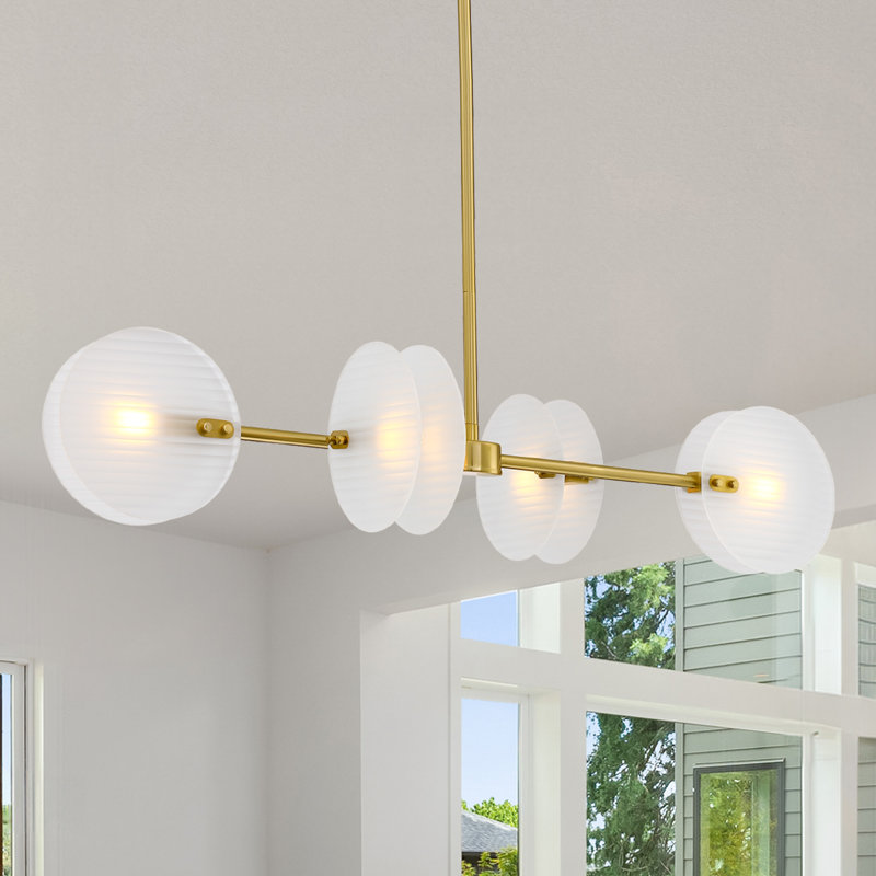 Kildare 4 - Light Brushed Gold Kitchen Island Pendant