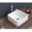 Lavabo de salle de bain vasque carrée 15X15 pouces en céramique blanche