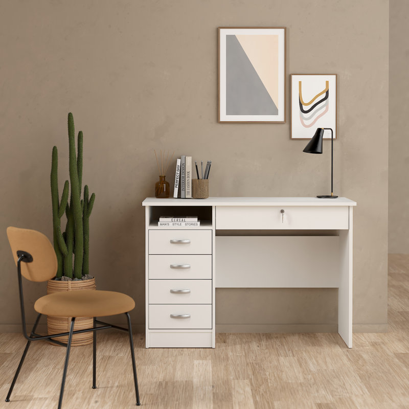 Gouge Computer Desk, White