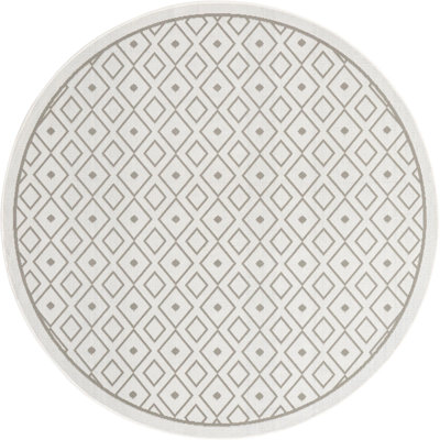 Tapis géométrique ivoire intérieur / extérieur