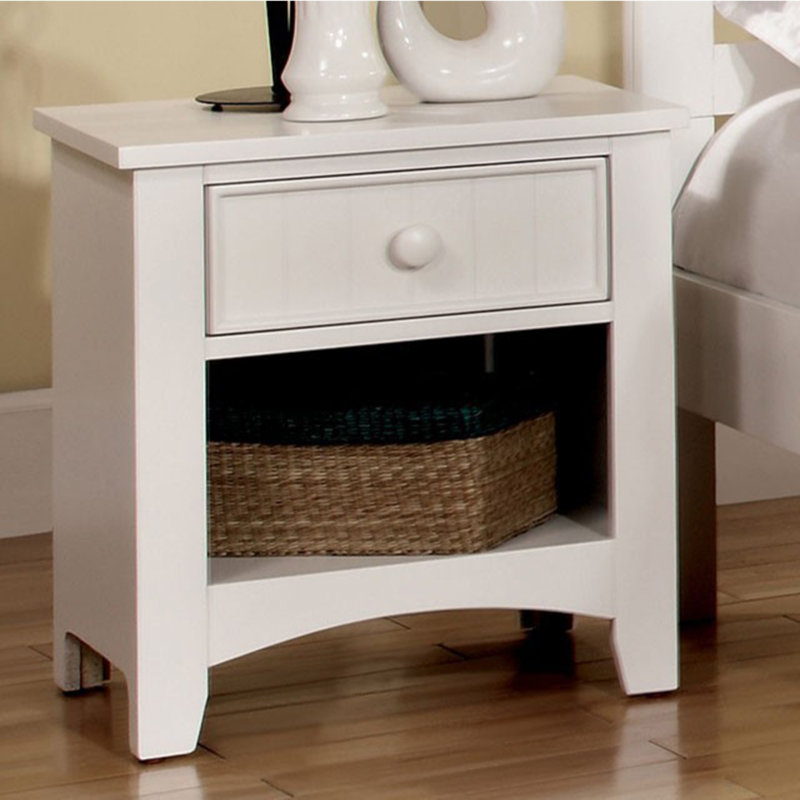 Gailyn 19'' W Wood Nightstand, White