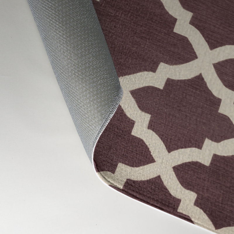 Tapis brun intérieur et extérieur Trellis, Rectangle 5 pi x 7 pi