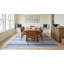 Tapis bleu moderne en laine noué à la main à motif géométrique Pixelation-1950209179