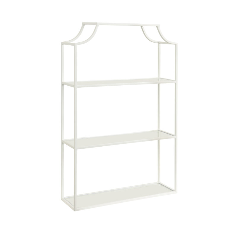 Turgut 4-Tiered Metal Accent Shelf, White