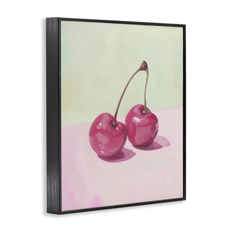 Giclée encadrée par Luminous Cherries, design par Arlington Prints, H 14 po x l 11 po, Giclée encadrée noir minuit