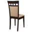 Ensemble de chaises de salle à manger élégantes avec dossier rembourré et design élégant, parfait pour tout espace repas.