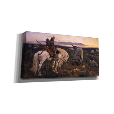 «The Knight at the Crossroads» par Viktor Vasnetsov - reproduction d'art sur toile tendue