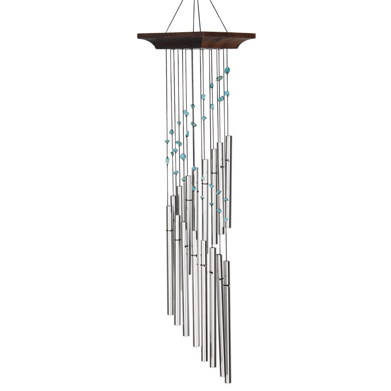 Carillon mystique Spiral ™, Argenté / Brun, H 22 po x l 8 po x P 8 po