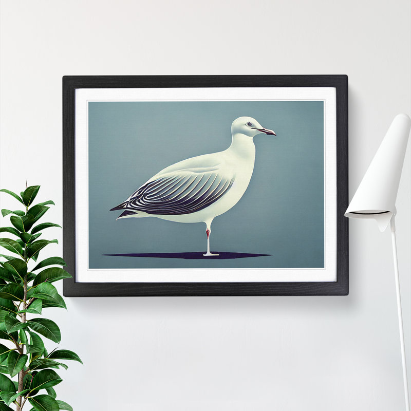 Seagull Portrait Vol.2 - Framed Print, Black , 34cm H x 46cm W x 2cm D