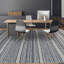 Tapis rayé en laine noué à la main en noir / blanc-69674959