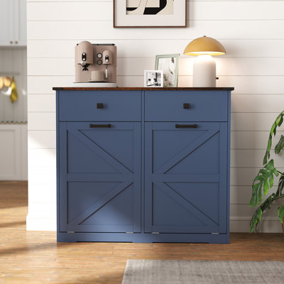 Armoire poubelle double inclinable Farmhouse Blue