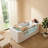 67" Rectangular Whirlpool Jetted Bathtub White Acrylic Hydro Massage Spa Tub with Tempered Glass Window and Waterfall Spout-126038424