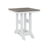 Berlin Gardens Garden Classic Regular Top With White Base Square Bar Table