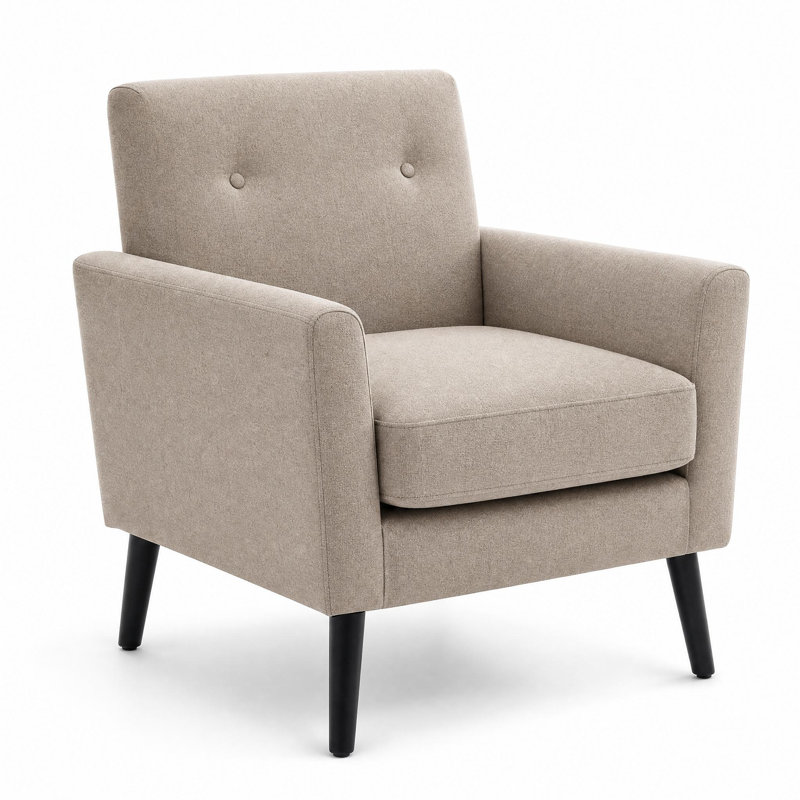 Upholstered Linen Armchair