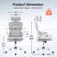 Chaise de bureau ergonomique en mélange de polyester et de polyester-88595132
