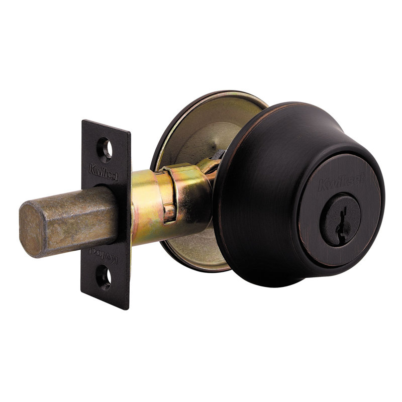 Single Cylinder Deadbolt, Venetian Bronze, Keyed Different