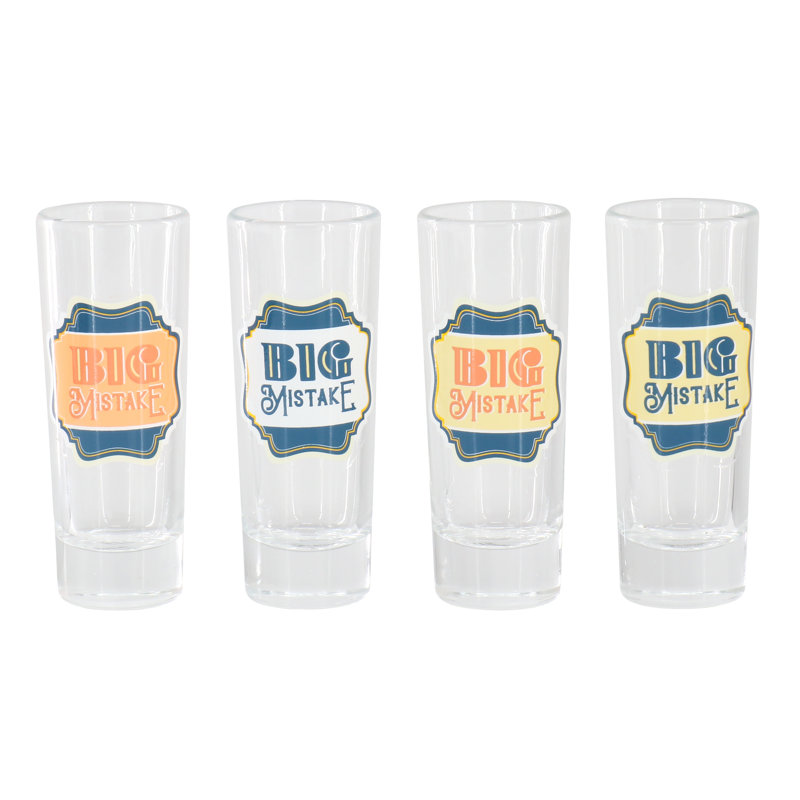 Ensemble de verres à liqueur 2,2 onces Trinx 4 pièces, Bleu