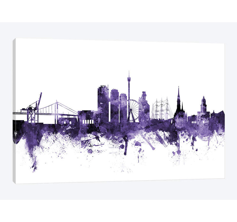 « göteborg, suède horizon » par michael tompsett, reproduction d’impression sur toile tendue, H 40 po x l 60 po x P 1,5 po