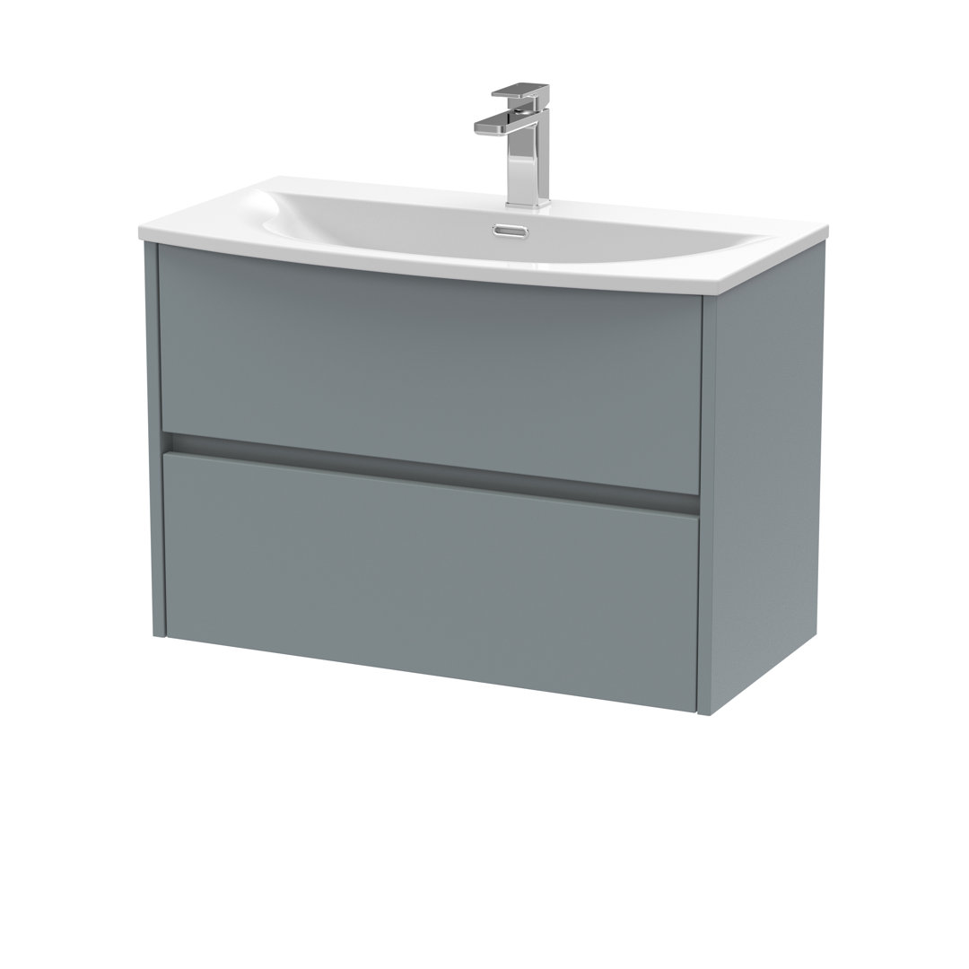 Havana 800mm Single Bathroom Vanity with Drop In Vitreous China Basin