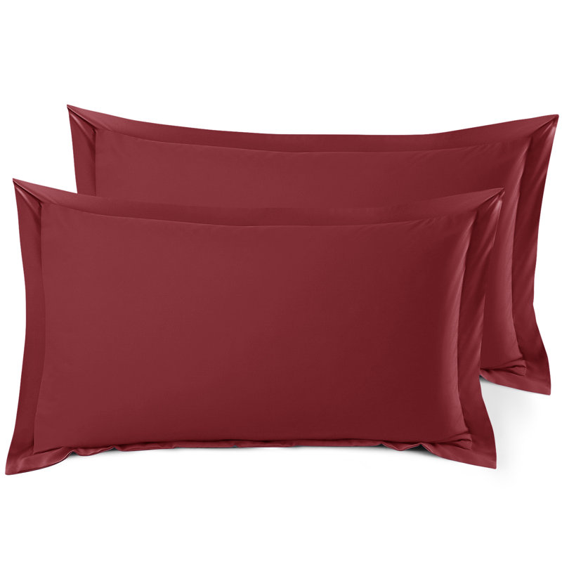 Taie décorative 100% polyester , Bourgogne, 20 po x 26 po