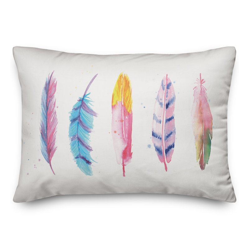 Feathers Rectangular Pillow Cover & Insert