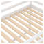 Lit superposé simple au-dessus de simple avec échelle, structure en bois de pin massif blanc pour enfants
