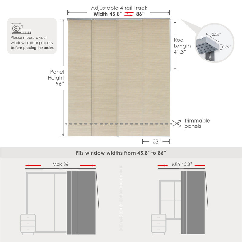 Semi Sheer Vertical Blind, Brown