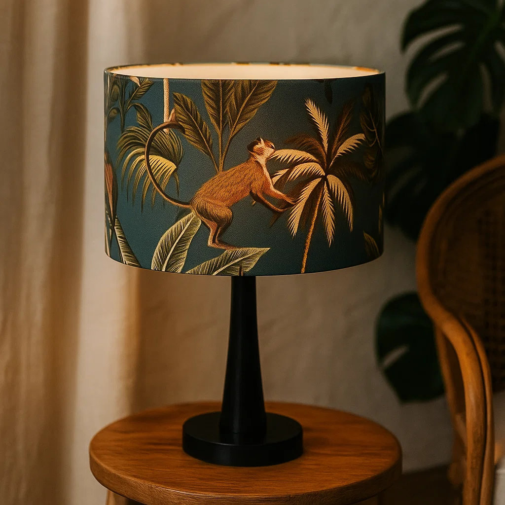 58.42cm H Cotton Drum Lamp Shade ( Screw On ) in Teal