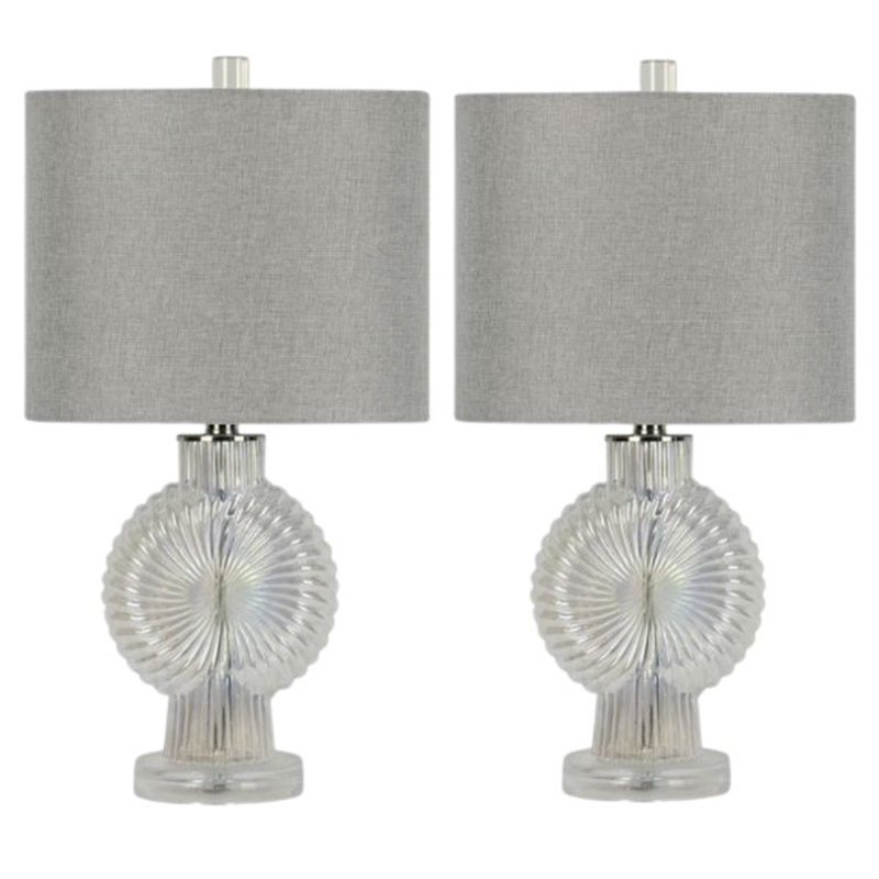 Elby Crystal Table Lamp, 22" H x 12" W x 7" D