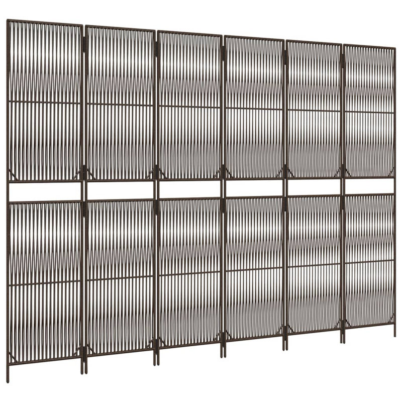 Alexaray Folding Room Divider, 6, Brown, 200cm H x 294cm W