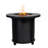 40000Btu Propane Fire Table, 30Inch, Stainless Steel Frame Outdoor 30Inch Round Table With Lava Rocks, 40000Btu, Top
