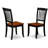7 Piece Dining Room Table Set Consist of a Rectangle Wooden Table with Butterfly Leaf and 6 Kitchen Dining Chairs, Black & Cherry-393585387