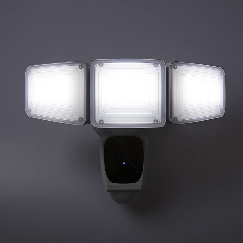 40 Watt LED Flood Light with Motion Sensor, White