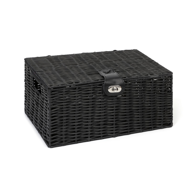 August Grove Decorative Basket, 15.5" H x 33" W x 24" D, Black
