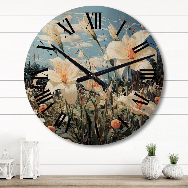 Horloge murale en bois massif Kimberland, Grand
