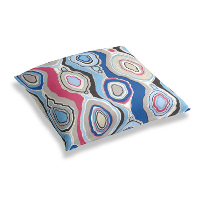Tobi Fairley La Petit Roche Abstract Cotton Reversible Throw Pillow