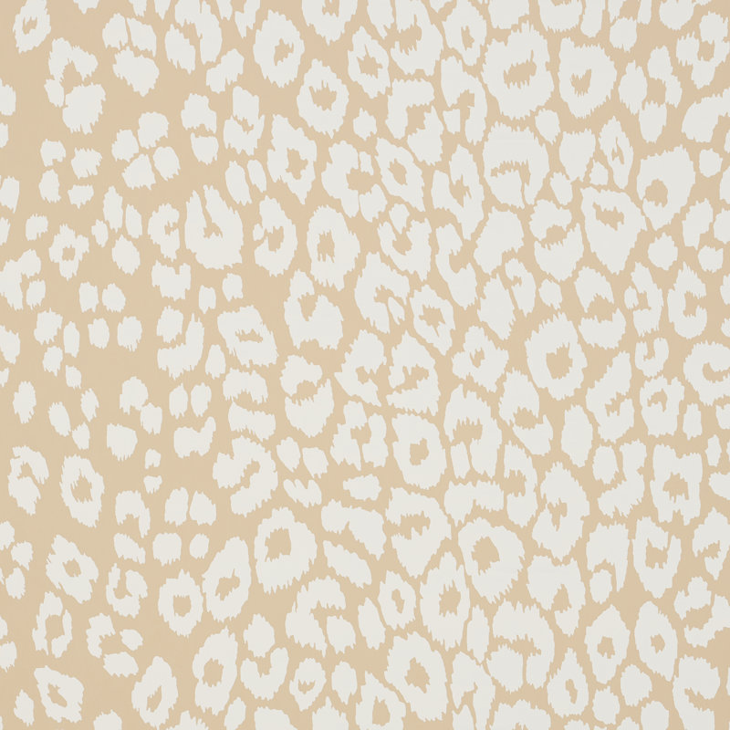 Iconic Leopard Wallpaper, Ivory on Neutral