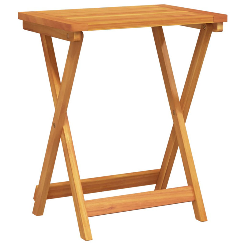  Garden Table Natural Wood Solid Acacia Wood With An Oil Finish, 23.6" H x 19.7" W x 14.2" D