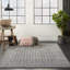 Tapis géométrique gris / crème-11265936
