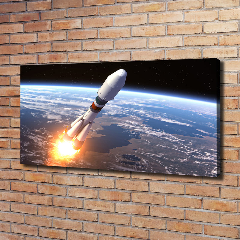 A Space Rocket - Wrapped Canvas Print