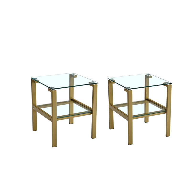 Altaira 17.71'' Glass Top Console Table