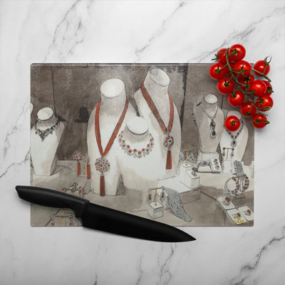 Field Day Jewellery Glass Chopping Board